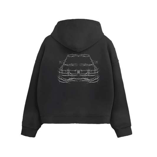 PassatB5 distressed zip-up hoodie