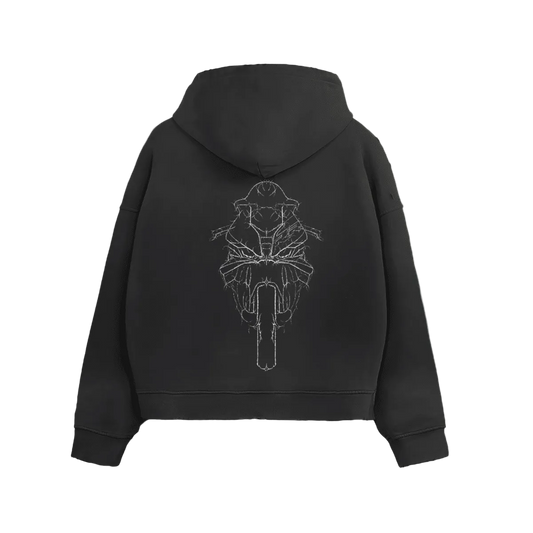 S1000RR distressed zip-up hoodie